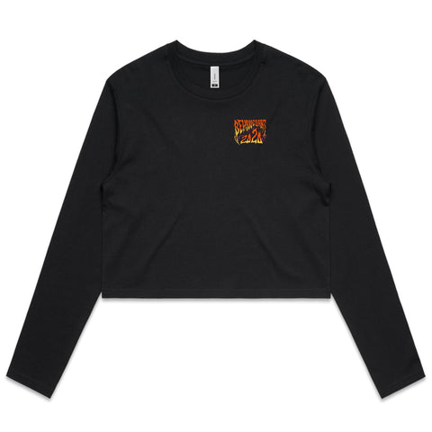 Bringing The Heat - Women's Long Sleeve Crop Tee