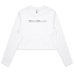 Script - Women's Long Sleeve Crop Tee