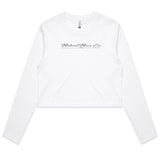Script - Women's Long Sleeve Crop Tee